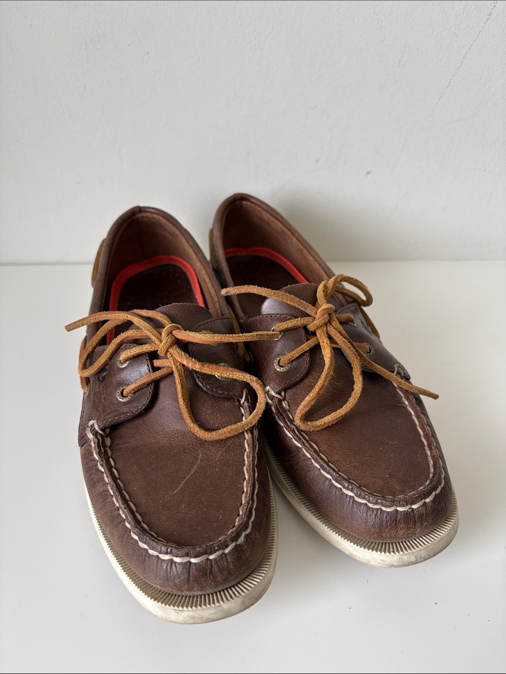 Sperry brown leather original loafer boat shoes size 8 preowned